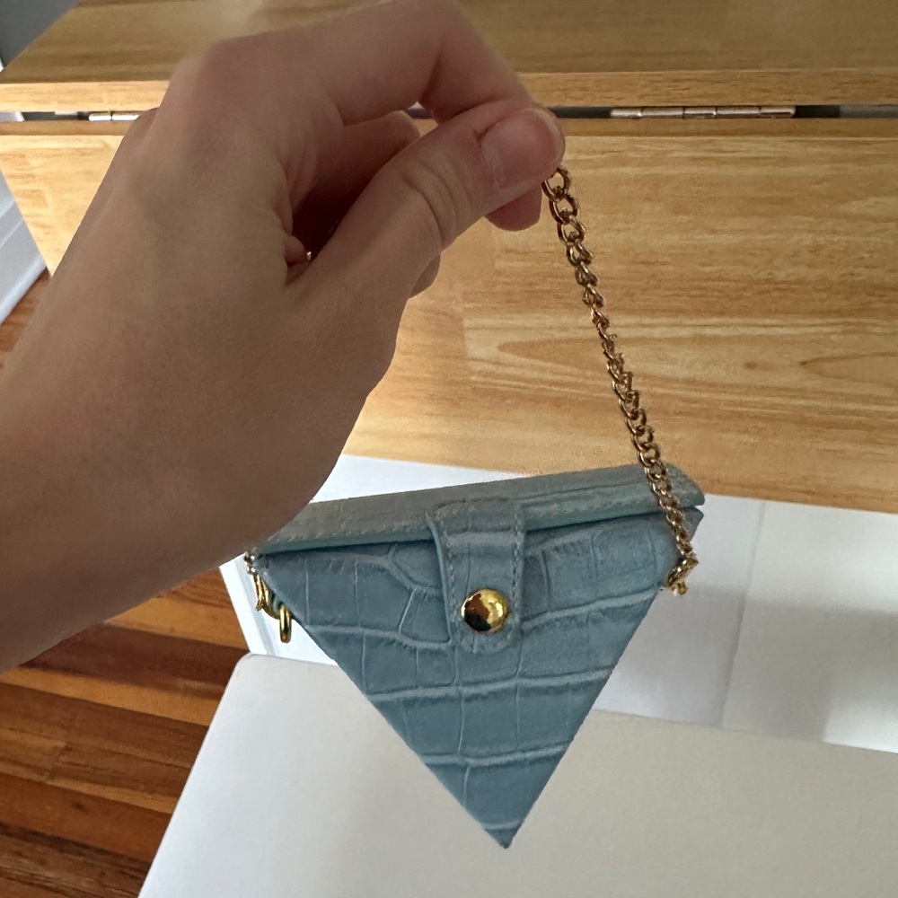 Blue triangle JW Pei mini bag